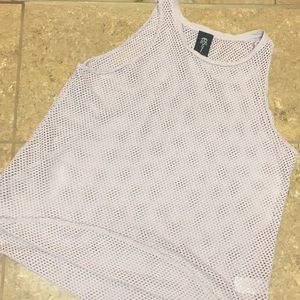 Electric Rose Mesh Tank in Blush